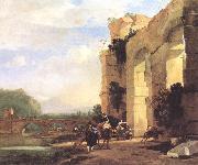 ASSELYN, Jan Italian Landscape with the Ruins of a Roman Bridge and Aqueduct cc china oil painting reproduction